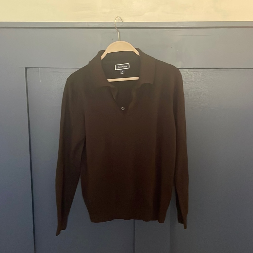 Club Room long sleeve knit polo